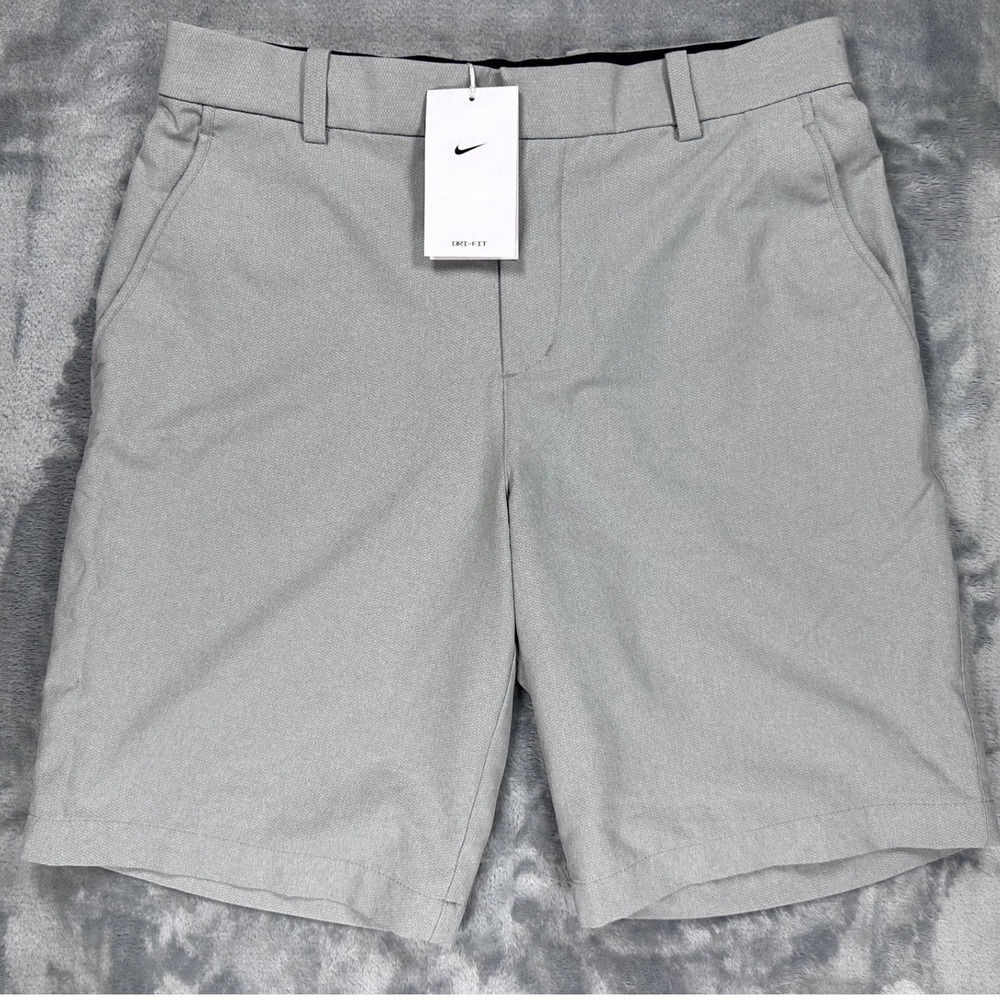 Nike Golf Dri-FIT Shorts Mens 32 Grey Textured Performance CU9740-003 NWT